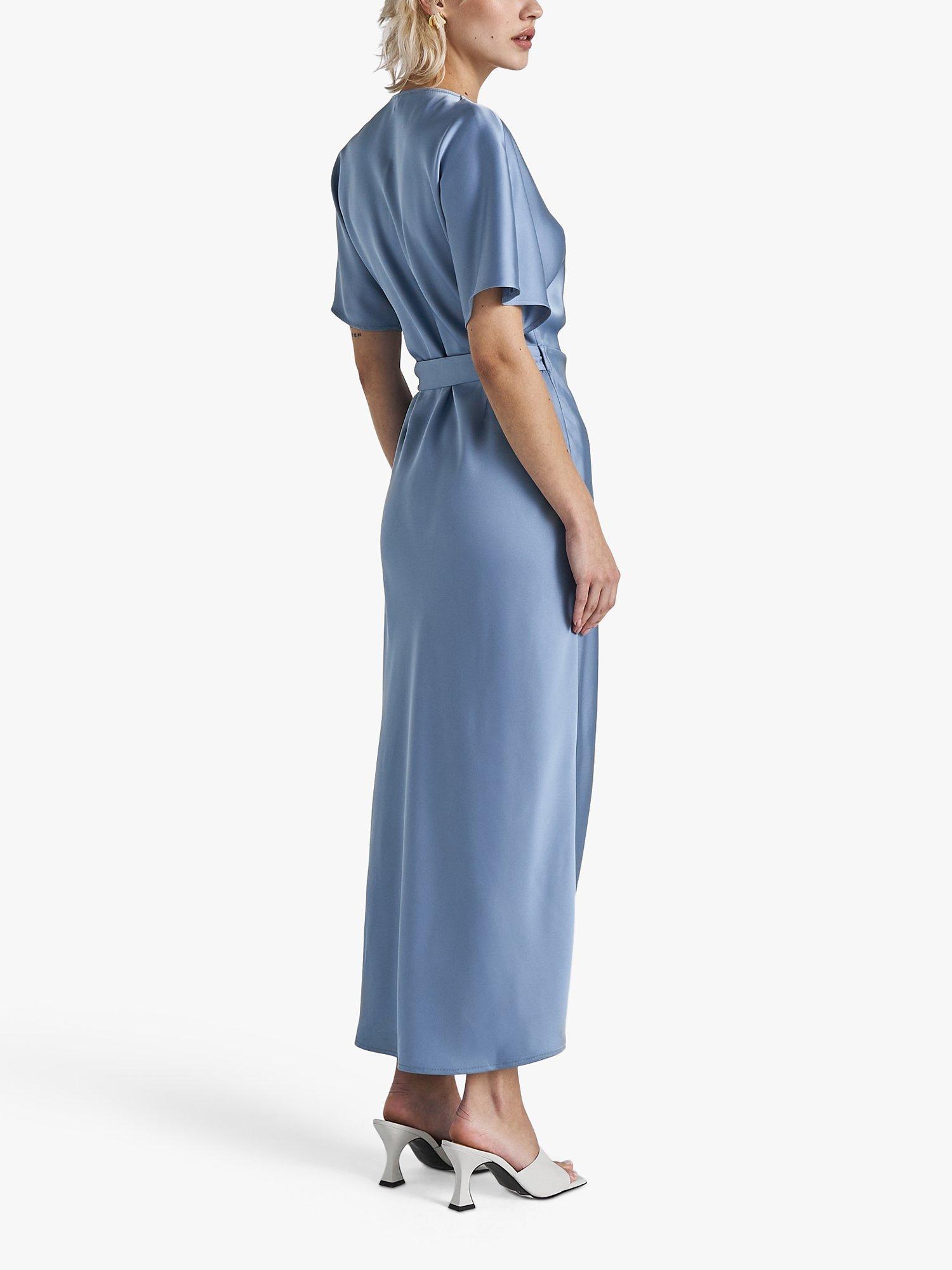 Product image 2 of 5, which shows Twist & Tango Shana Wrap Maxi Dress, Dusty Blue, 10