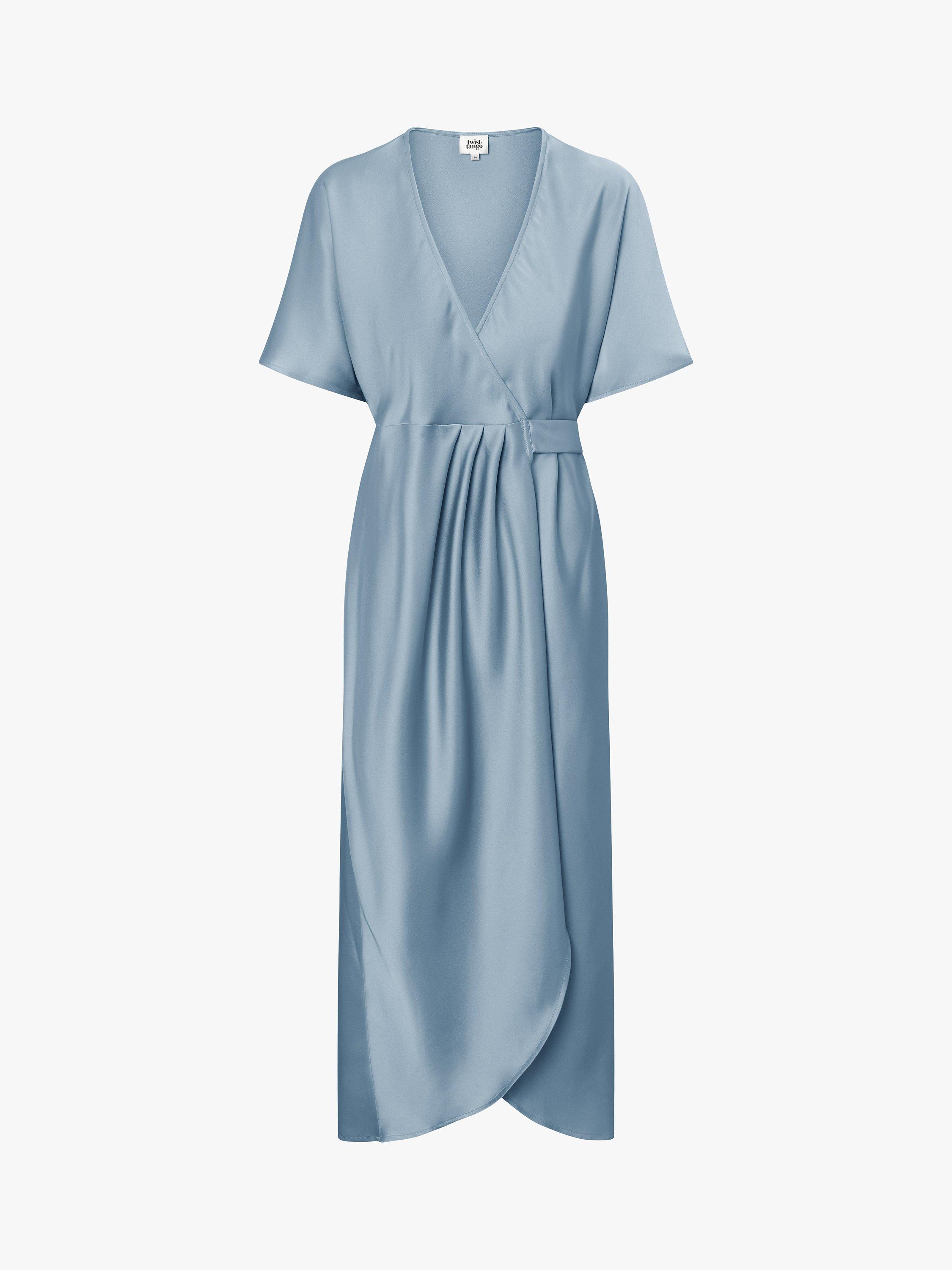 Product image 4 of 5, which shows Twist & Tango Shana Wrap Maxi Dress, Dusty Blue, 10