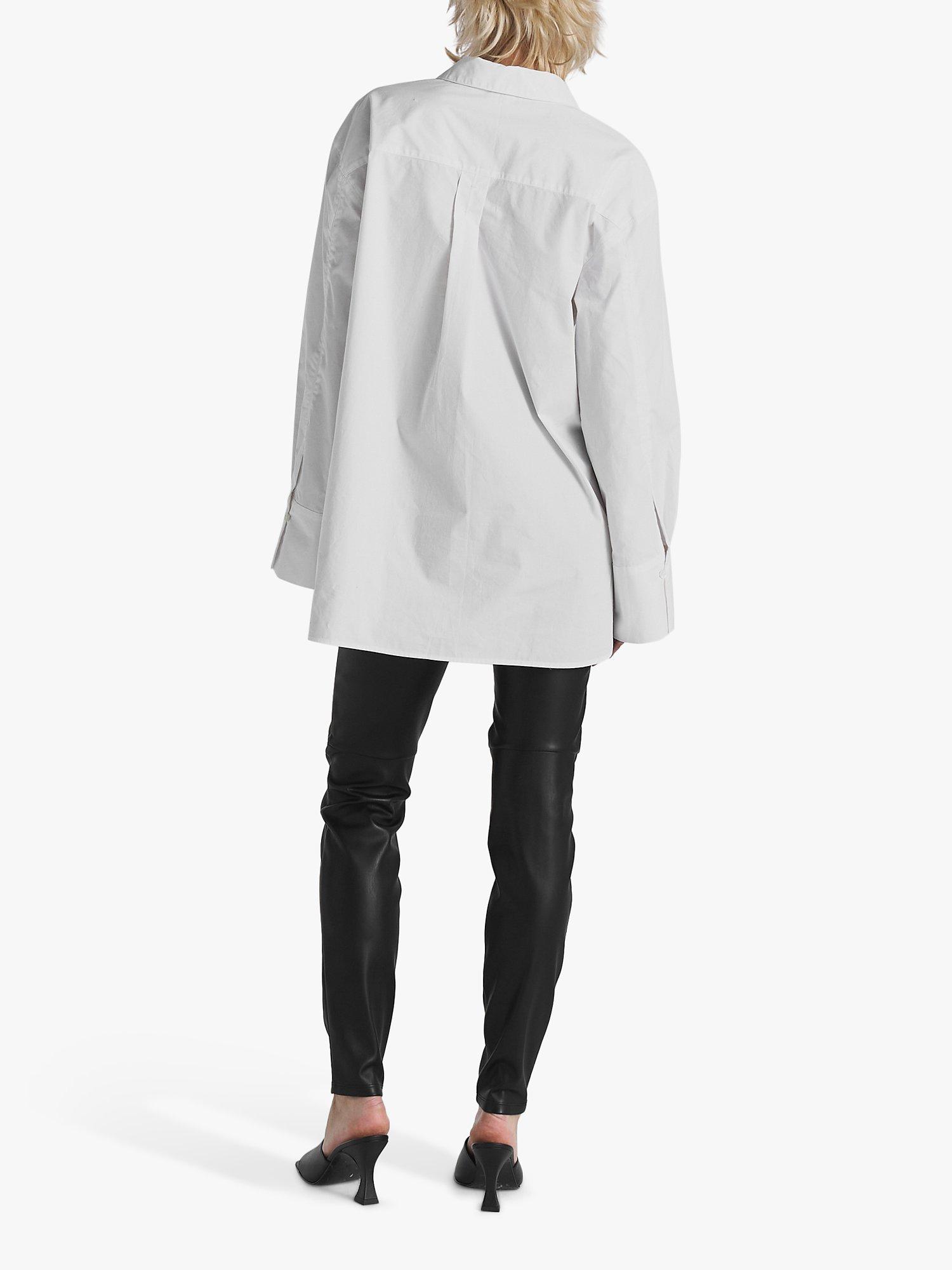 Product image 2 of 3, which shows Twist & Tango Arleen Faux Leather Skinny Trousers, Black, 8