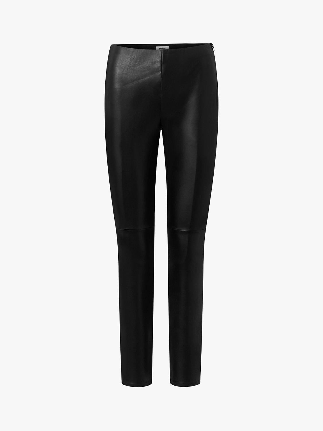 Product image 3 of 3, which shows Twist & Tango Arleen Faux Leather Skinny Trousers, Black, 8
