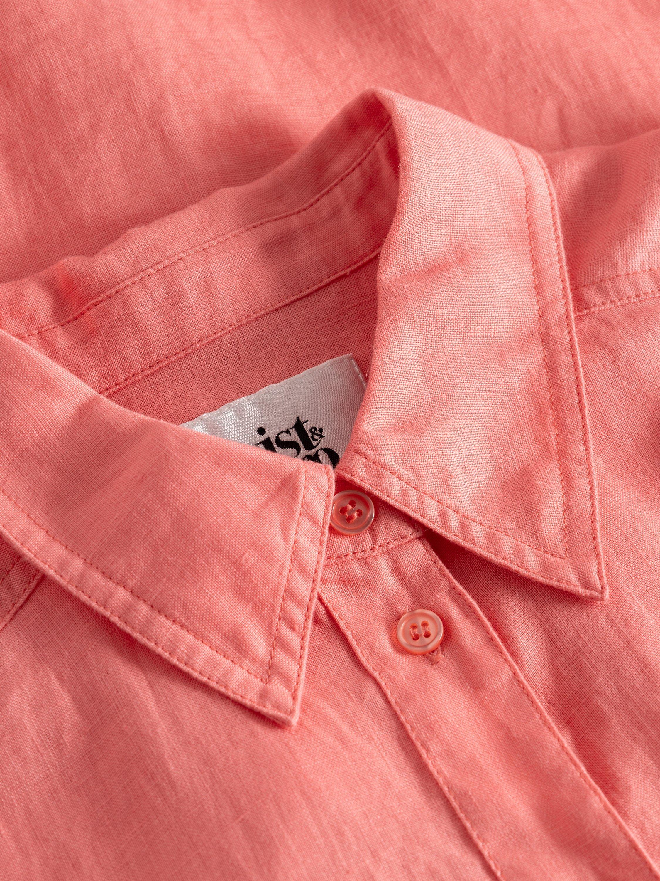 Product image 5 of 5, which shows Twist & Tango Cassidy Linen Shirt, Tea Rose, 8