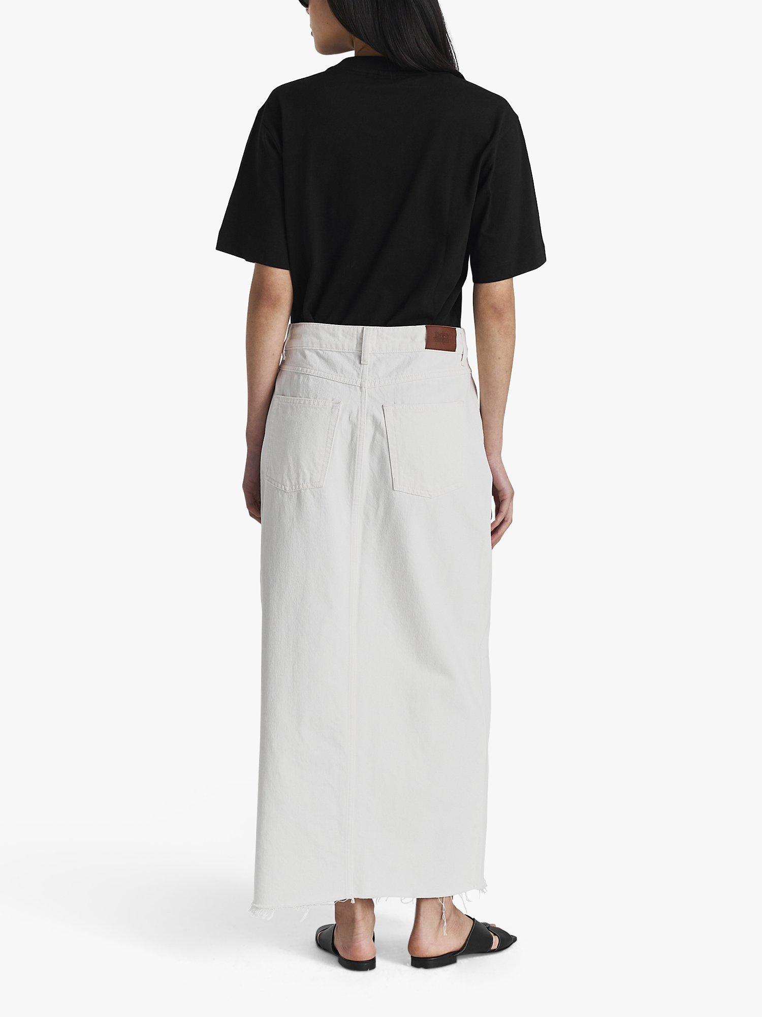 Product image 2 of 3, which shows Twist & Tango Gemma Denim Maxi Skirt, Off White, 10