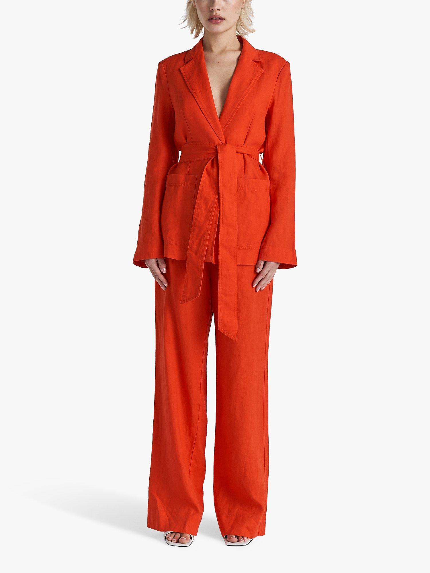 Twist & Tango Serena Linen Trousers, Mandarin Red