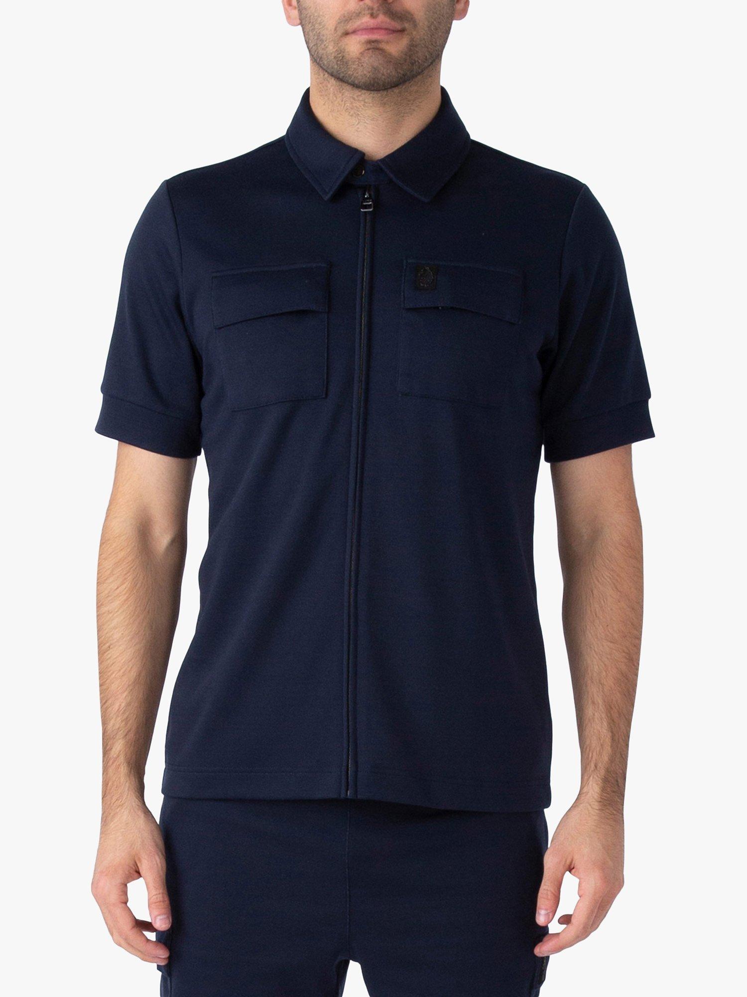 LUKE 1977 Orne Zip Through Polo Shirt
