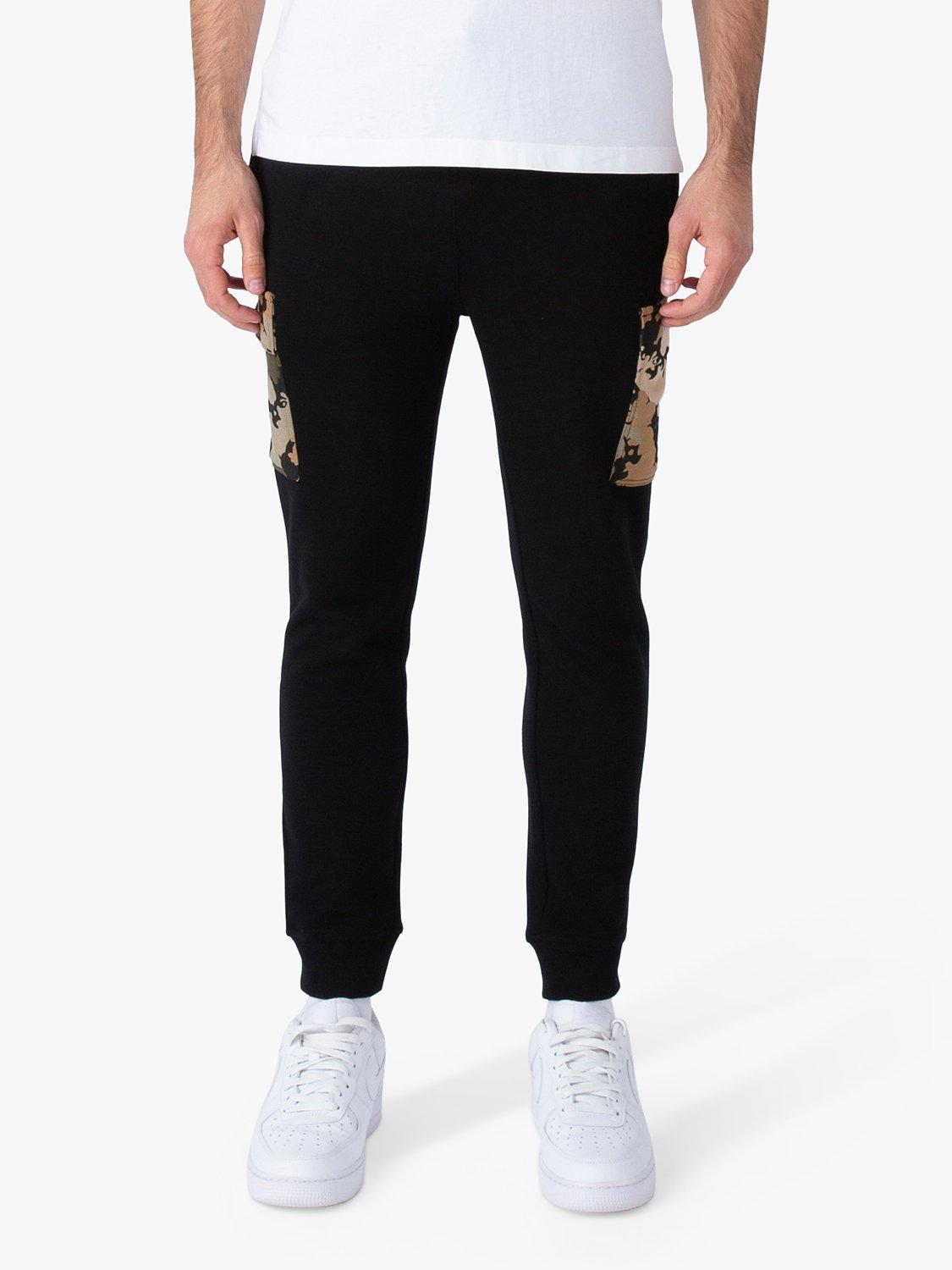 LUKE 1977 Disruptive Camo Detail Joggers, Black/Multi