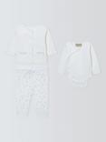 John Lewis Heirloom Collection Baby Bodysuit, Leggings and Reversible Jacket Set