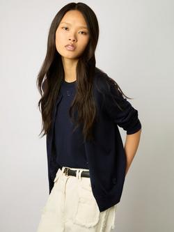 Gerard Darel Lyane Merino Wool Cardigan, Navy