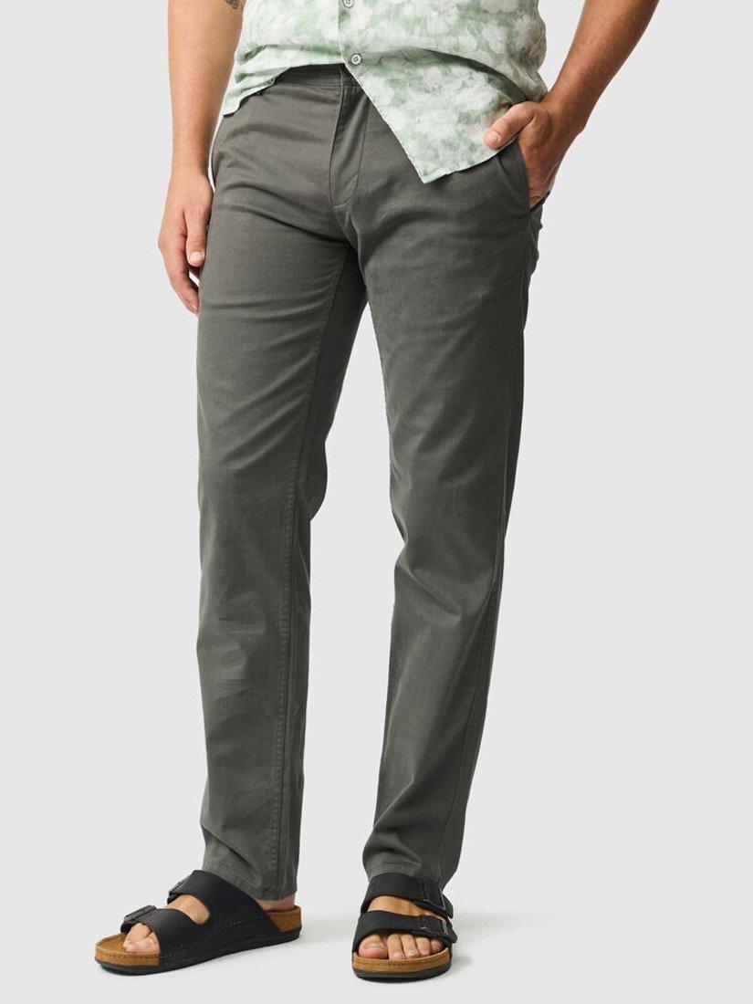 Product image 1 of 5, which shows Rodd & Gunn Thomas Road Stretch Cotton Custom Fit Chino Trousers, Thyme, 28S