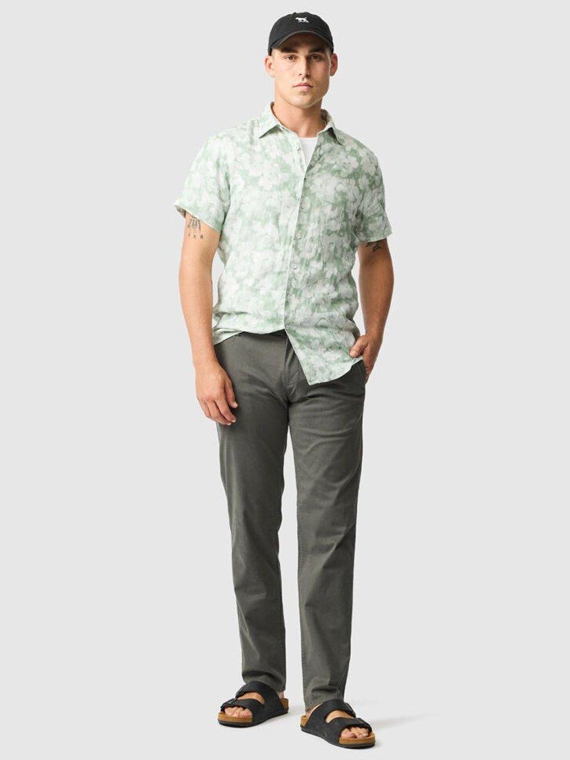 Product image 2 of 5, which shows Rodd & Gunn Thomas Road Stretch Cotton Custom Fit Chino Trousers, Thyme, 28S
