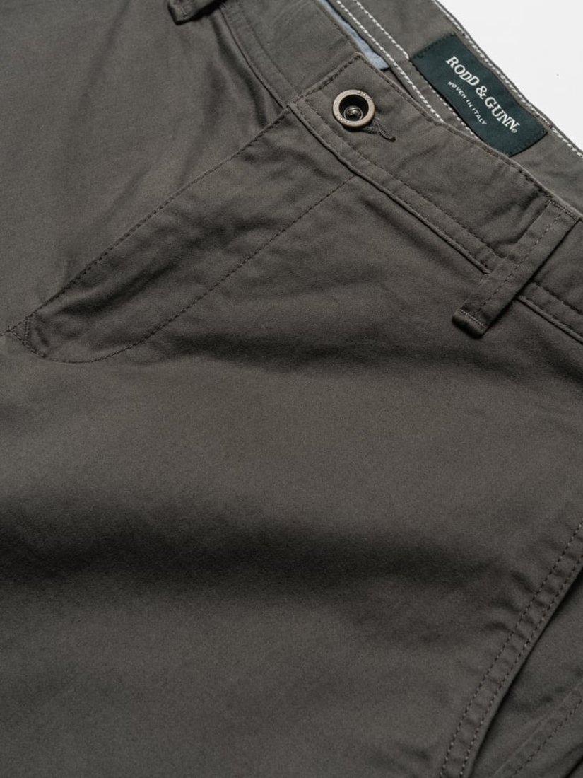Product image 5 of 5, which shows Rodd & Gunn Thomas Road Stretch Cotton Custom Fit Chino Trousers, Thyme, 28S