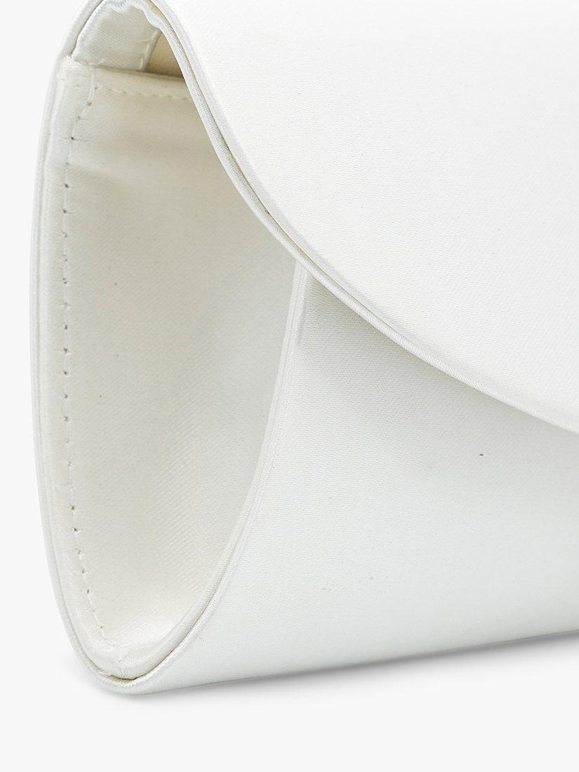 Product image 2 of 3, which shows Paradox London Domina Satin Clutch Bag, Ivory