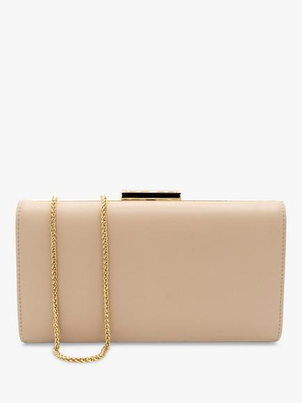 Paradox London Dasha Box Clutch Bag, Nude