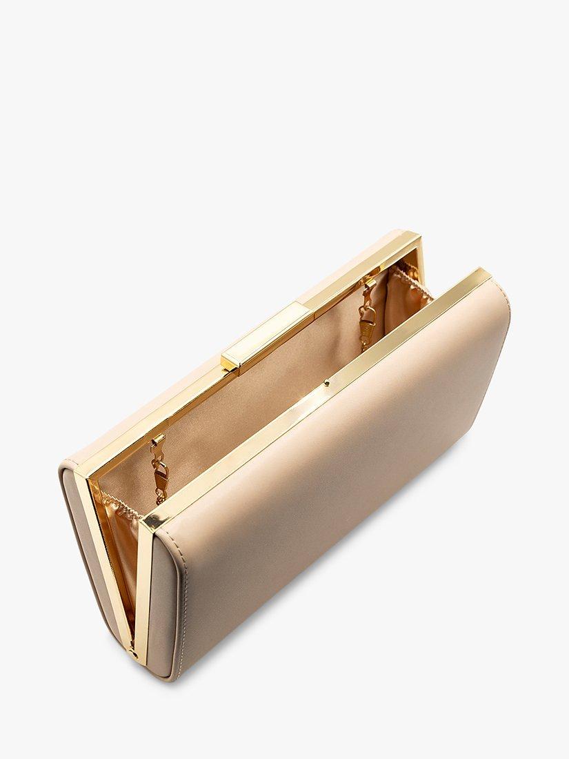 Product image 3 of 3, which shows Paradox London Dasha Box Clutch Bag, Nude, One Size