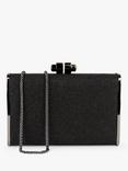 Paradox London Devica Glitter Box Clutch Bag, Black