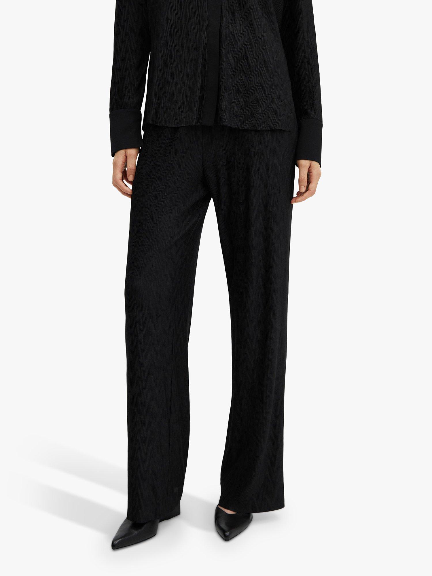 Mango Pili Textured Wide Leg Trousers