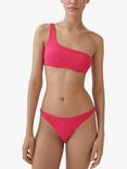 Mango Bini Textured Bikini Bottoms, Bright Pink