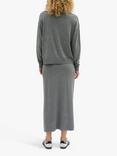 MY ESSENTIAL WARDROBE Emma Pencil Knitted Maxi Skirt, Smoked Pearl Melange