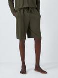 John Lewis Ultra Soft Modal Lounge Shorts, Green Khaki