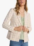 MOS MOSH Betti Lupe Check Blazer, Ecru