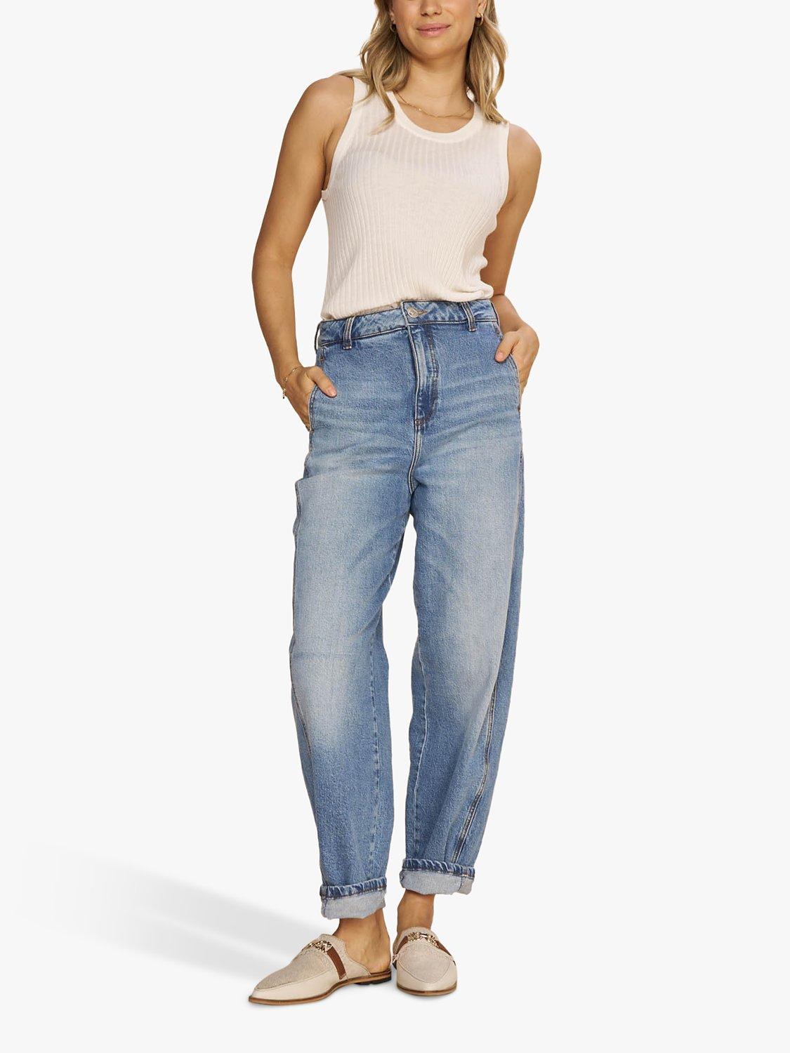 MOS MOSH Barrel Mon Boyfriend Jeans, Blue