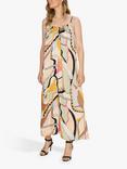 MOS MOSH Alohi Strappy Maxi Dress, Smoke Green/Multi