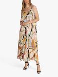 MOS MOSH Alohi Strappy Maxi Dress, Smoke Green/Multi