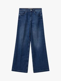 MOS MOSH Dara Stina Flared Jeans, Dark Blue - view 2, Dark Blue