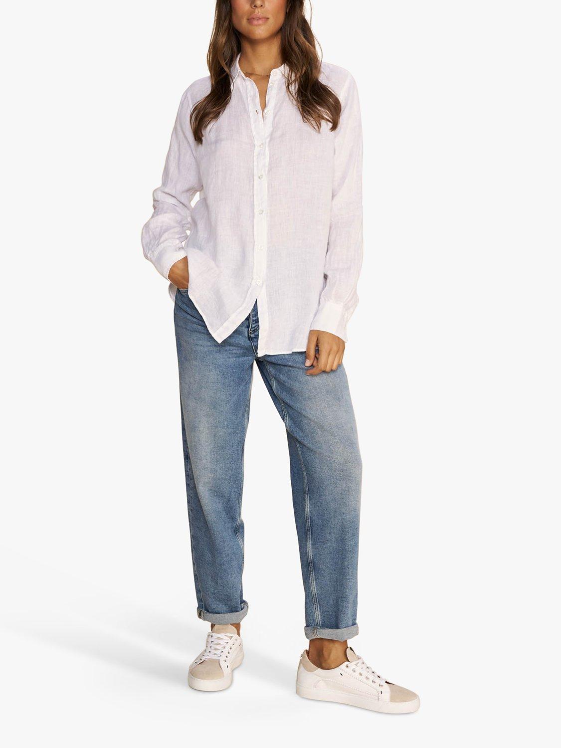 Product image 2 of 4, which shows MOS MOSH Karli Linen Shirt, White, XS