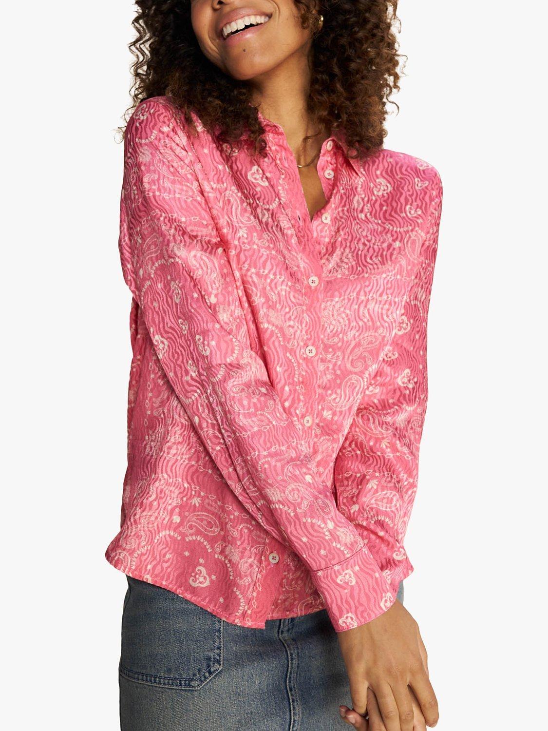 Product image 2 of 4, which shows MOS MOSH Taylar Long Sleeve Shirt, Camellia Rose, XS