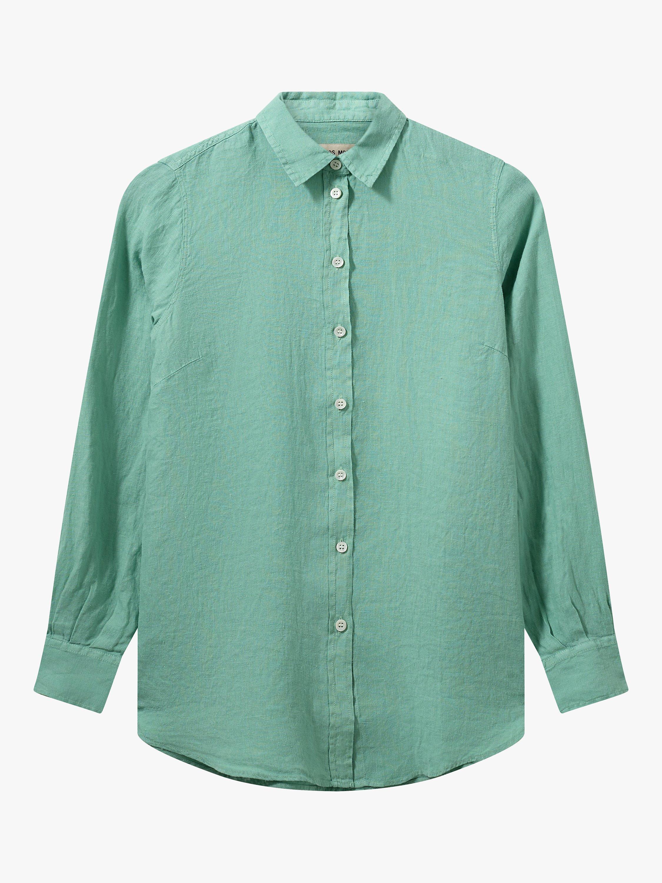 Product image 2 of 3, which shows MOS MOSH Karli Linen Shirt, Wasabi, XS