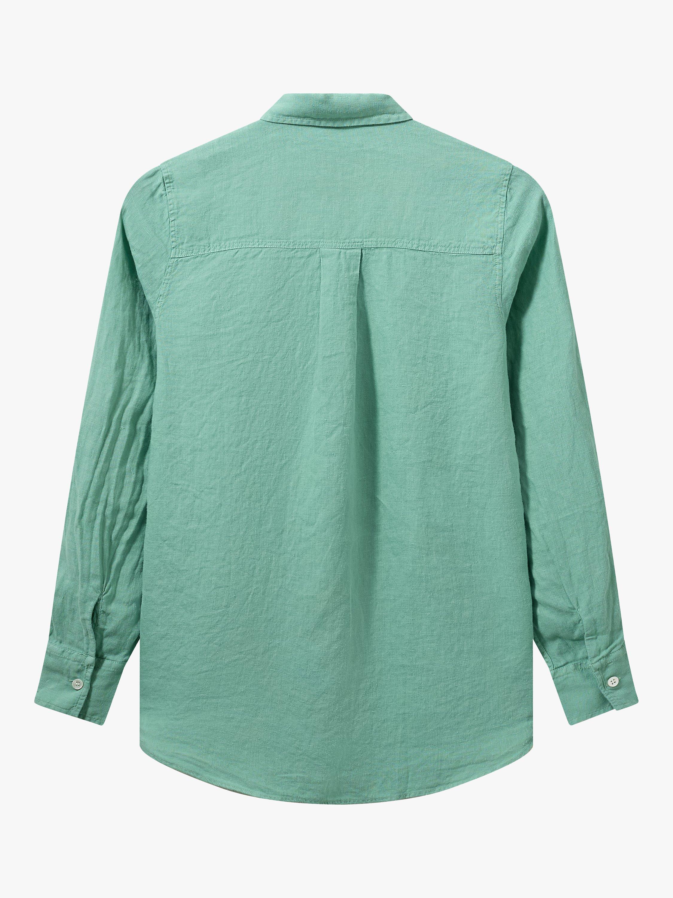 Product image 3 of 3, which shows MOS MOSH Karli Linen Shirt, Wasabi, XS