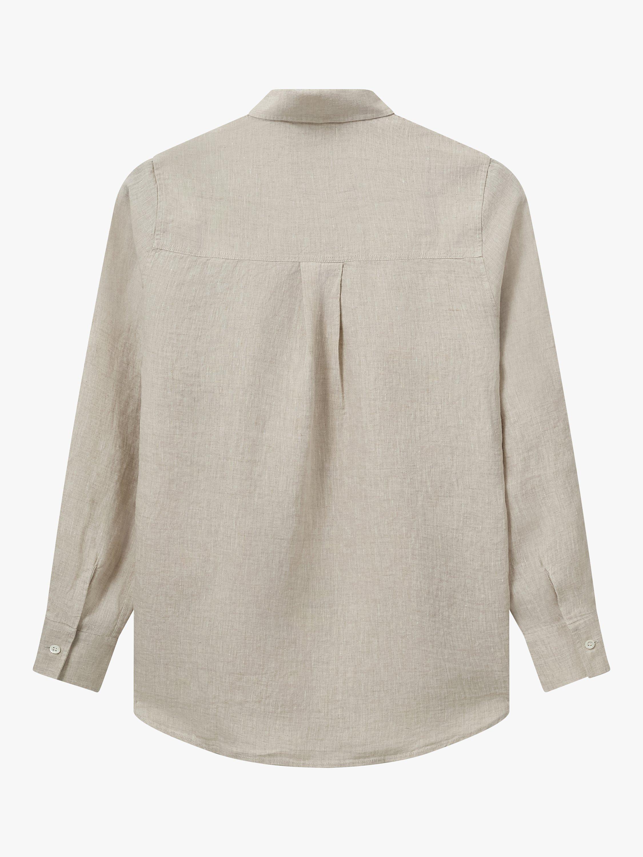 Product image 4 of 7, which shows MOS MOSH Karli Linen Shirt, Cement, L
