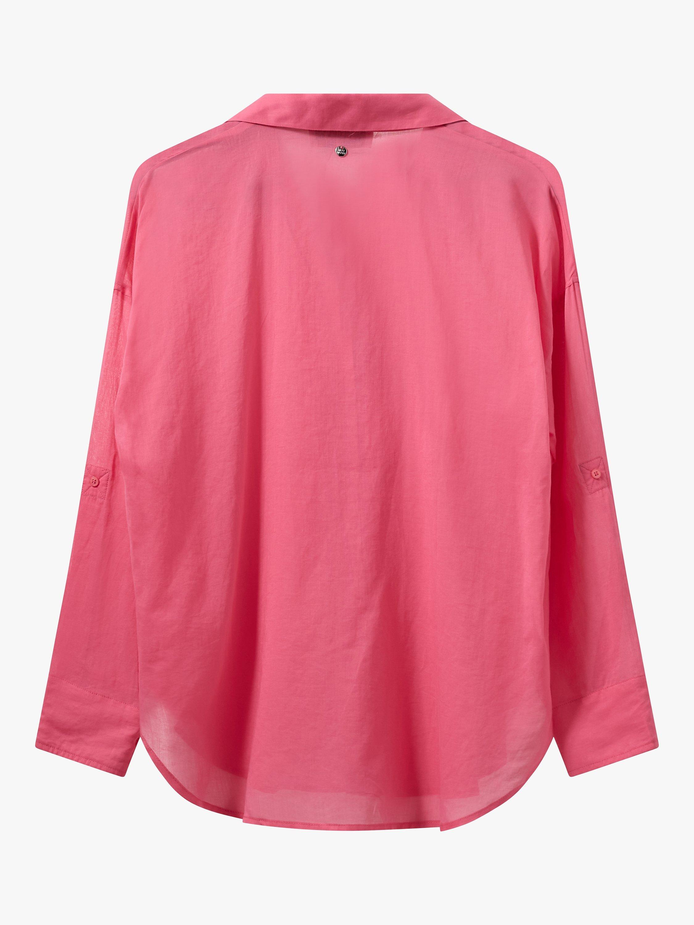 Product image 3 of 6, which shows MOS MOSH Jelena Voile Ruffle Shirt, Camellia Rose, S