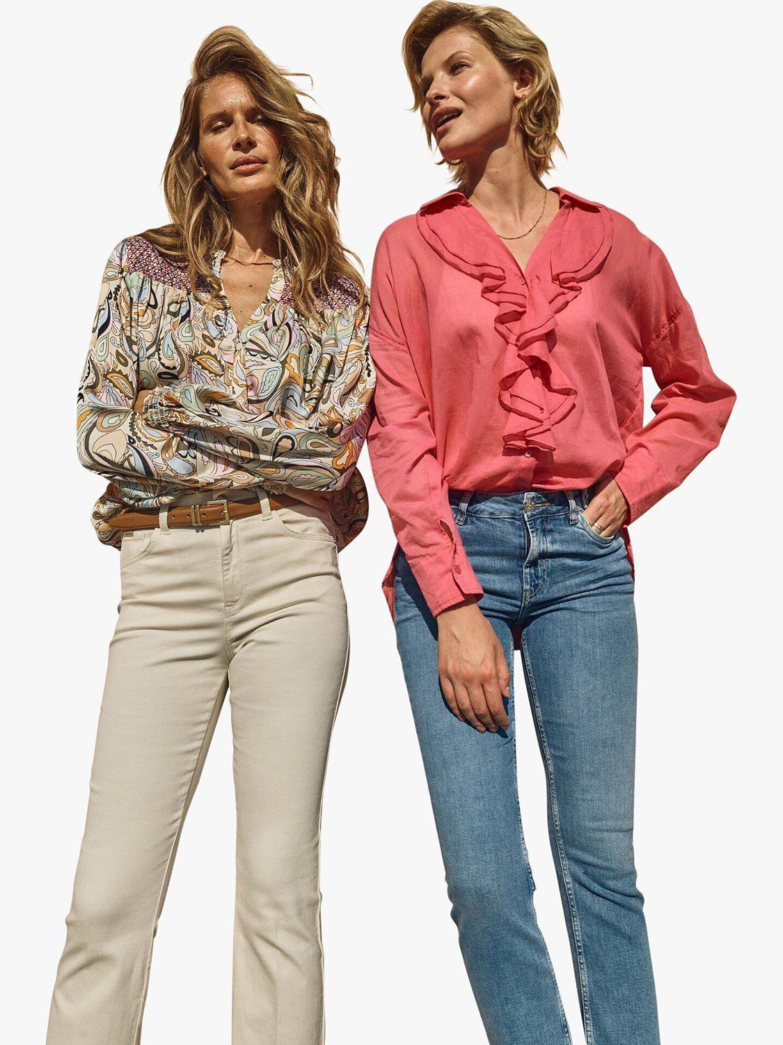 Product image 4 of 6, which shows MOS MOSH Jelena Voile Ruffle Shirt, Camellia Rose, S