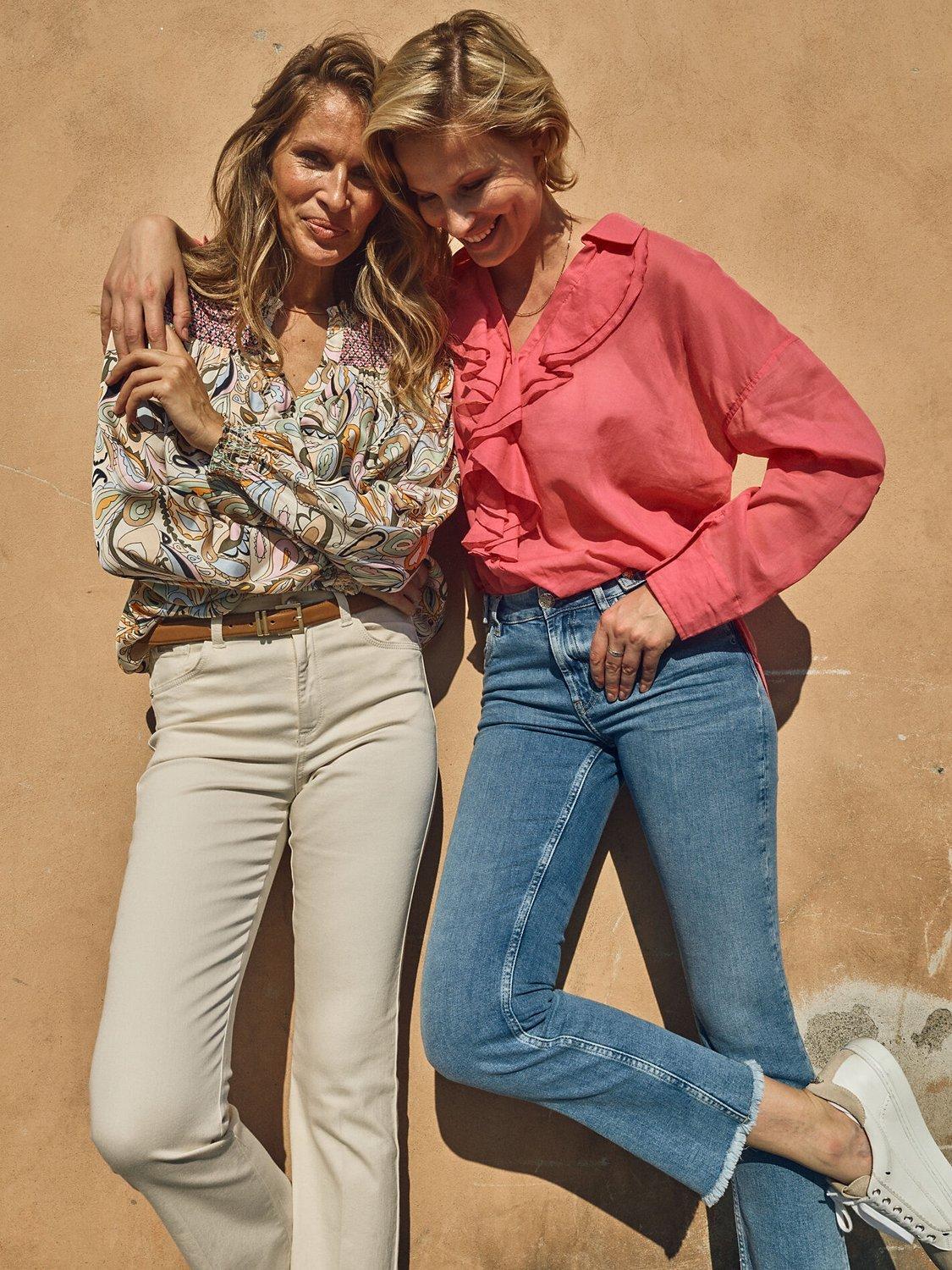 Product image 6 of 6, which shows MOS MOSH Jelena Voile Ruffle Shirt, Camellia Rose, S
