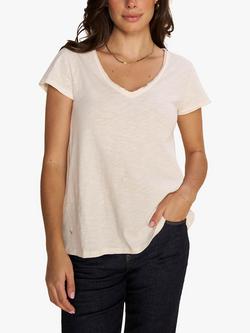 MOS MOSH Tulli Short Sleeve Basic Organic Cotton T-Shirt, Ecru