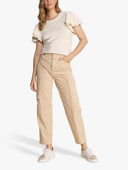 MOS MOSH Adeline Cargo Trousers, Cement, Cement
