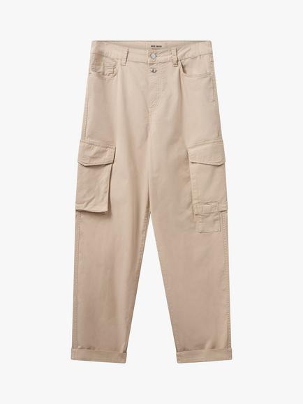 MOS MOSH Adeline Cargo Trousers, Cement - view 2, Cement