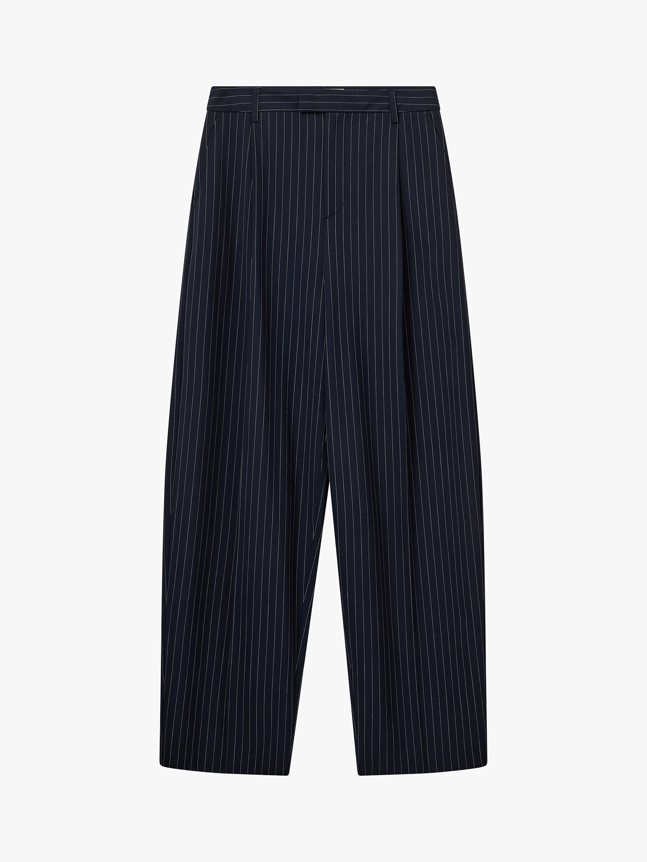 MOS MOSH Arven Roy Pinstripe Trousers, Salute Navy, 12