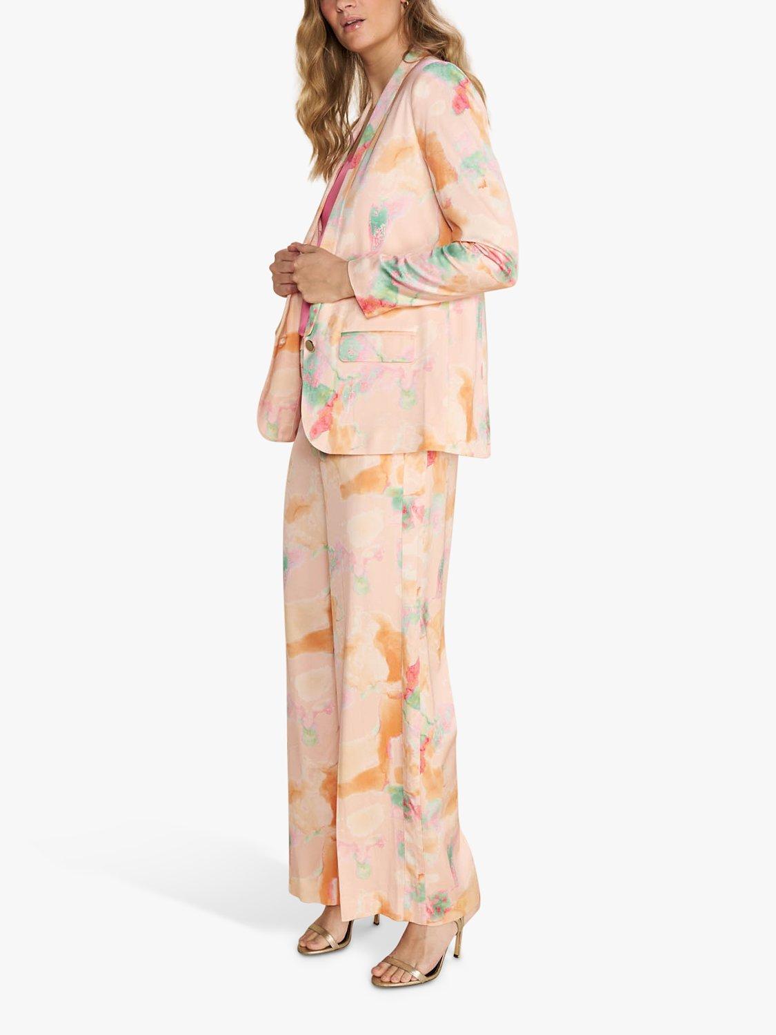 Product image 2 of 9, which shows MOS MOSH Jules Bea Wide Leg Printed Trousers, Bellini, 12