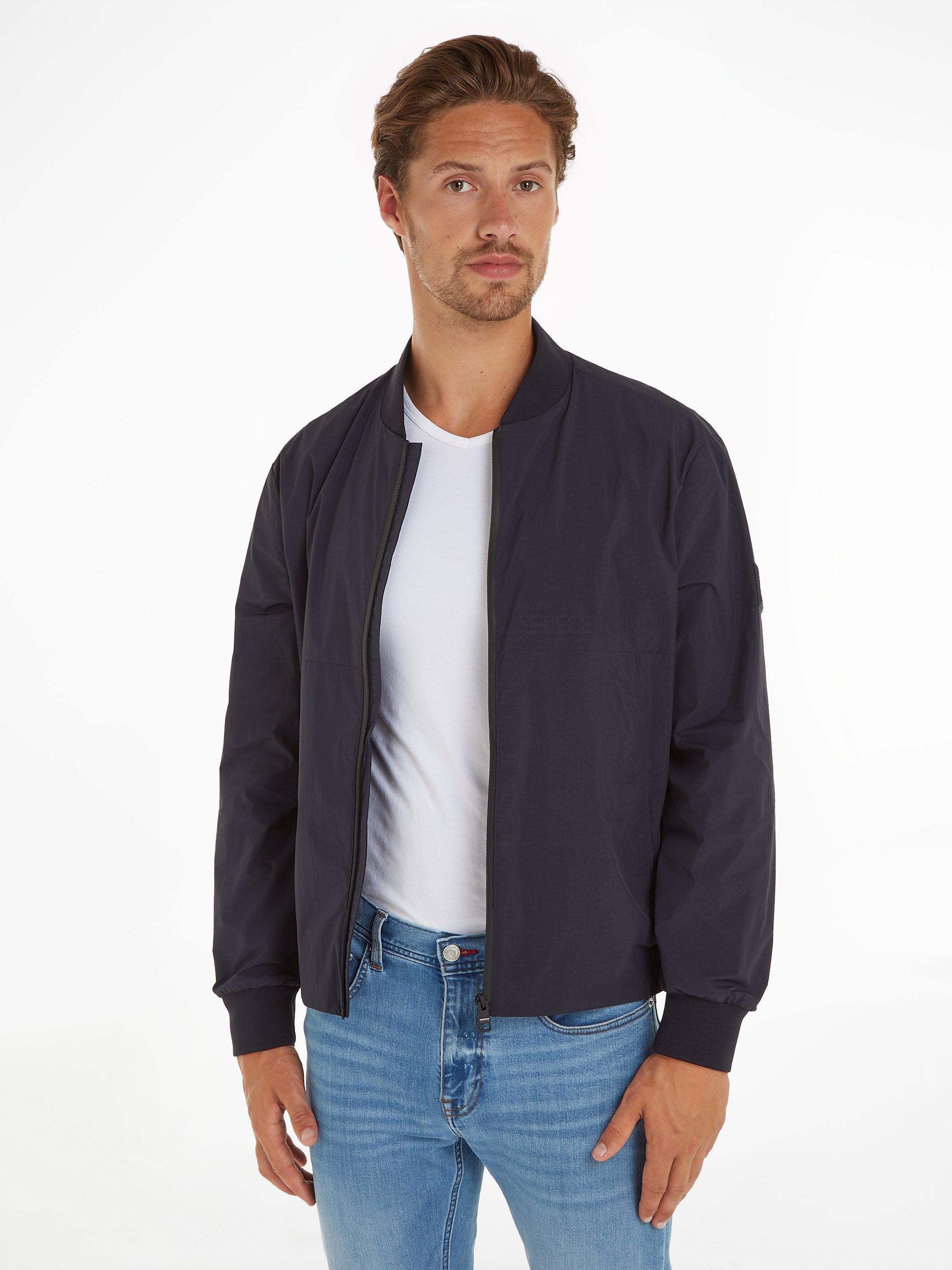 Tommy Hilfiger Mix Media Bomber Jacket, Desert Sky