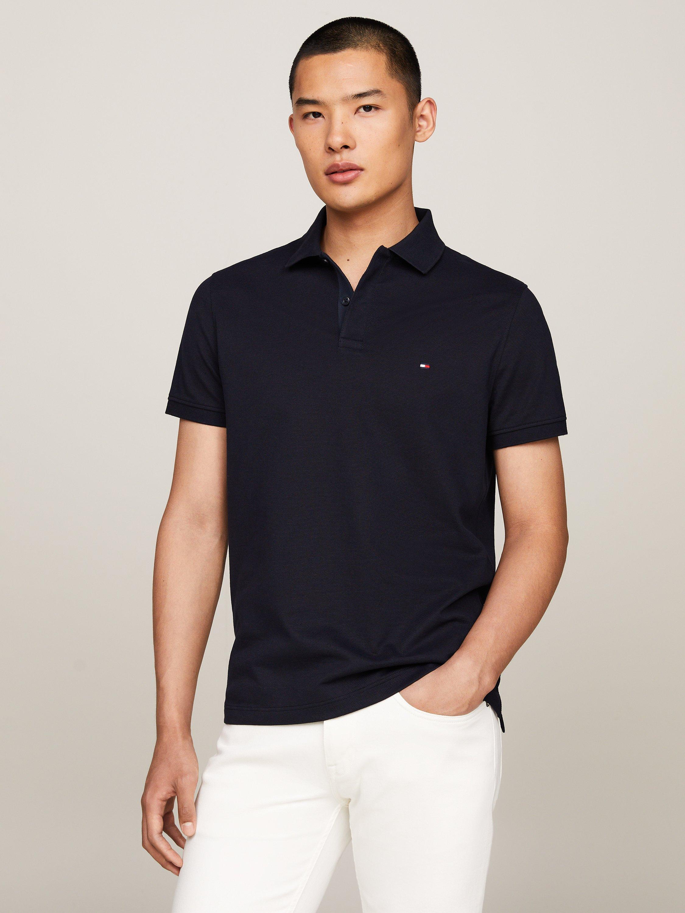 Tommy Hilfiger Bubble Stitch Polo Top, Desert Sky