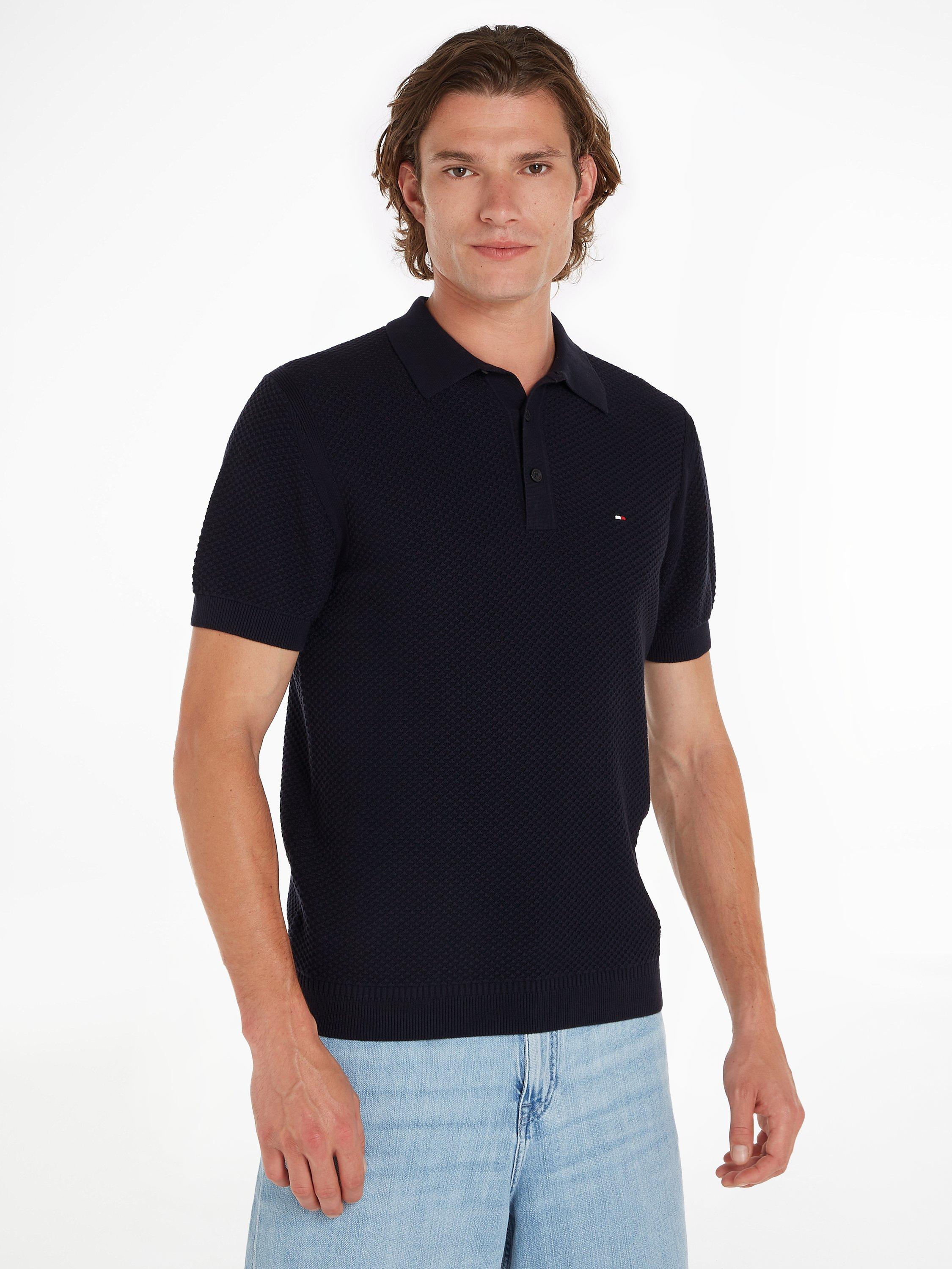 Tommy Hilfiger Oval Structure Polo Shirt, Desert Sky