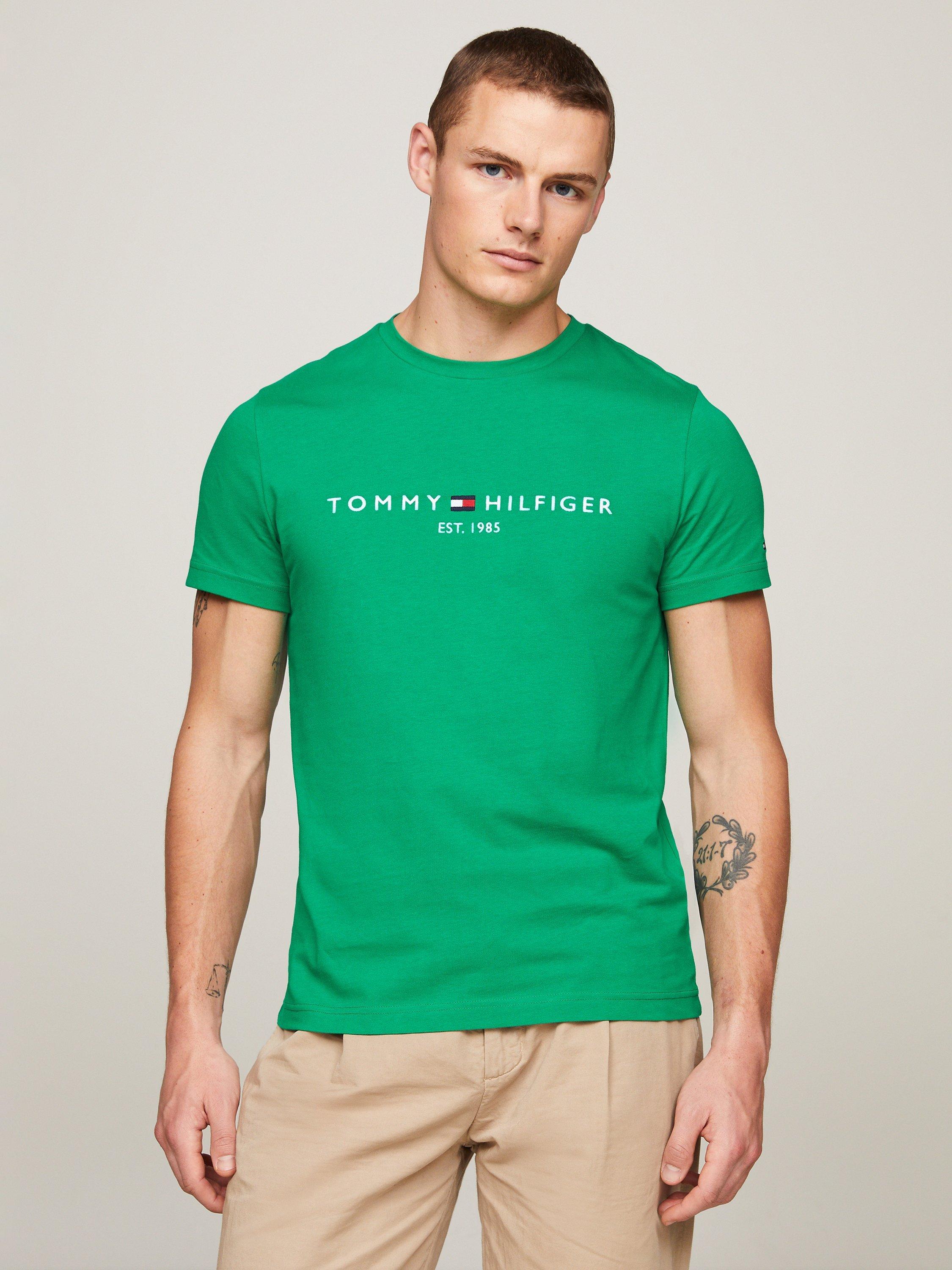 Tommy Hilfiger Cotton Logo Top,  Olympic Green