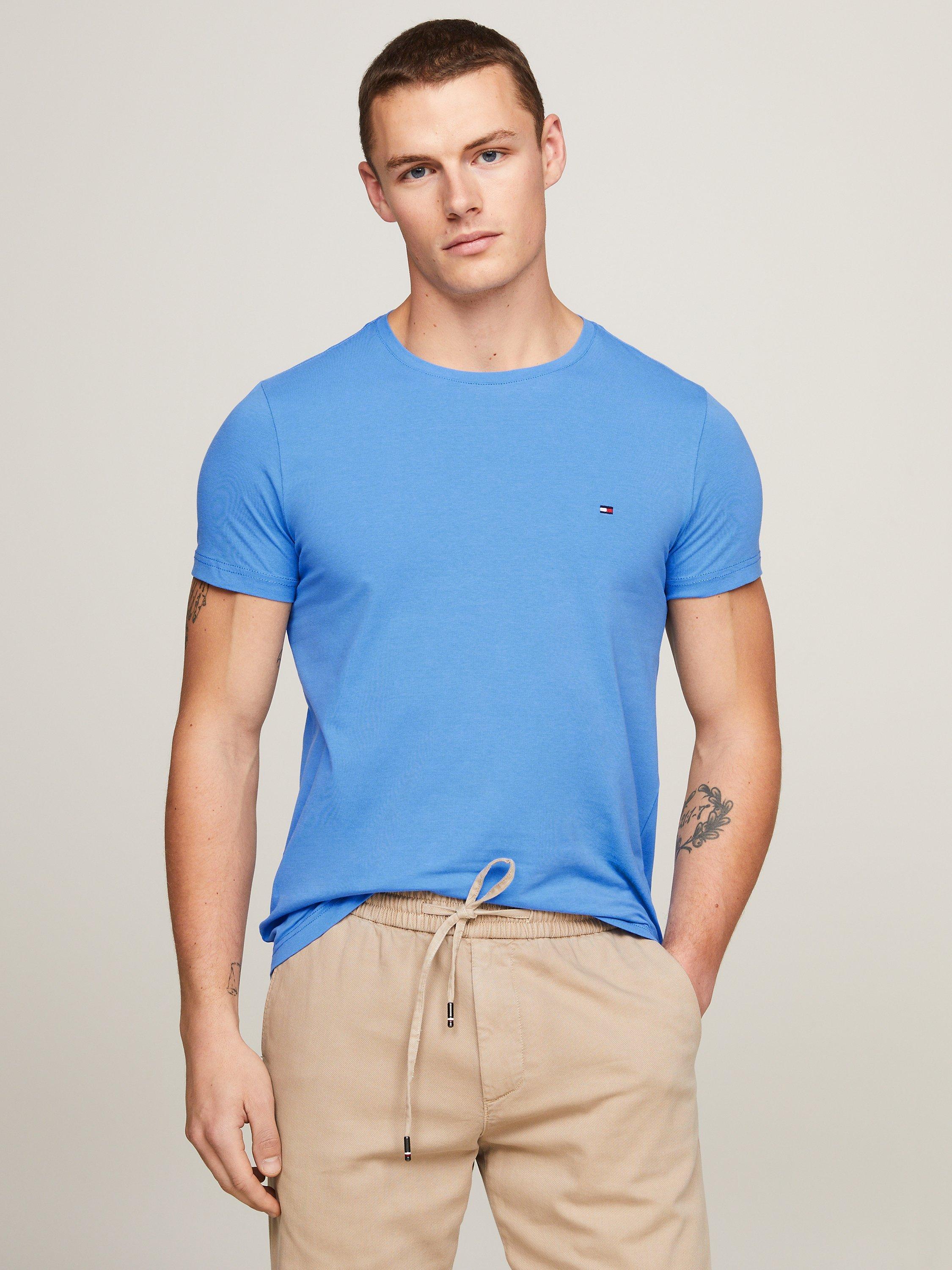 Tommy Hilfiger Stretch Slim Fit T-Shirt, Blue Spell