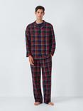 John Lewis Organic Cotton Check Pyjama Set, Red Mid