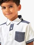 Angel & Rocket Kids' Eric Smart Pocket Polo Shirt, White