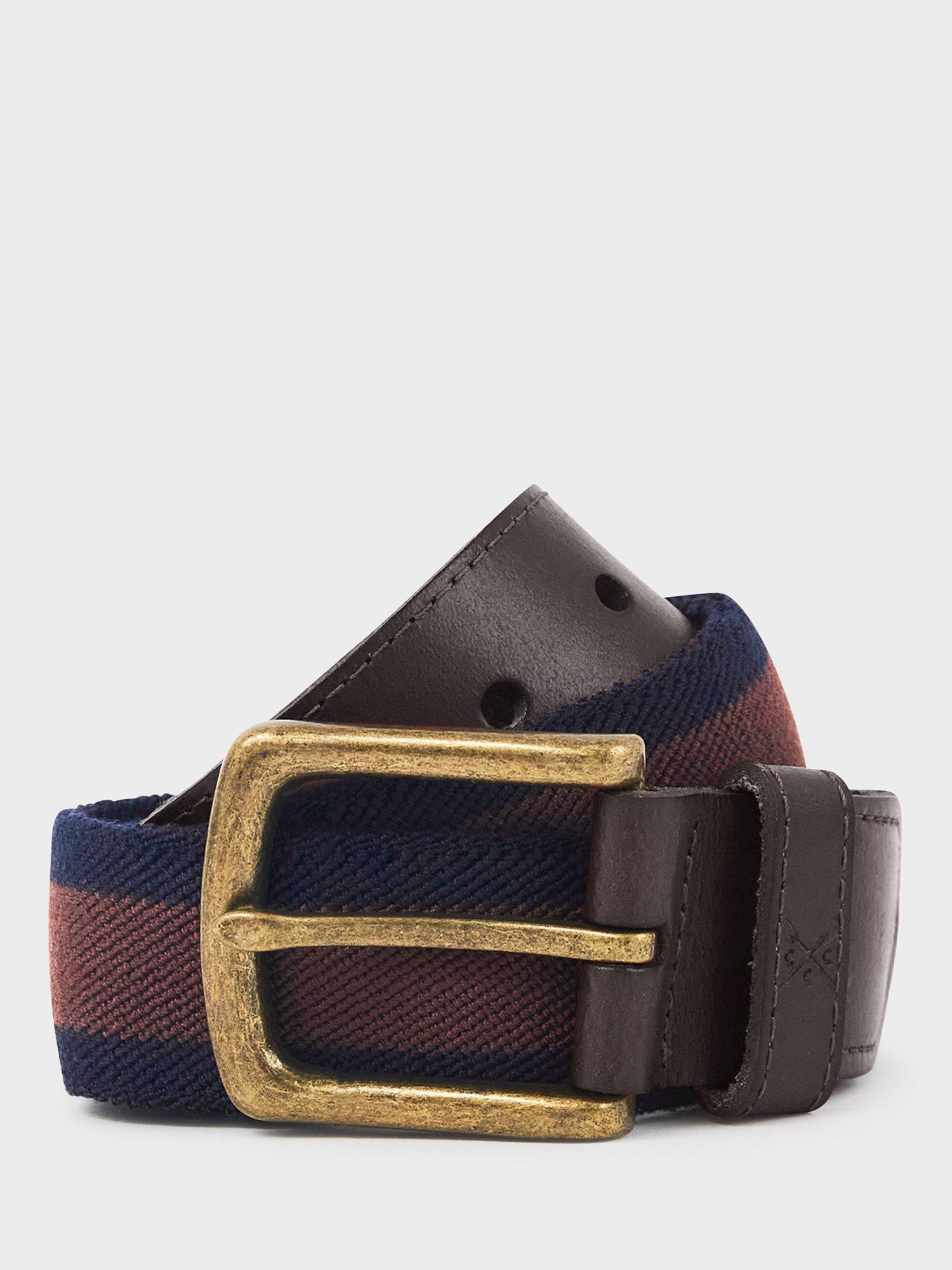 Product image 2 of 2, which shows Crew Clothing Woven Belt, Chocolate Brown, M-L