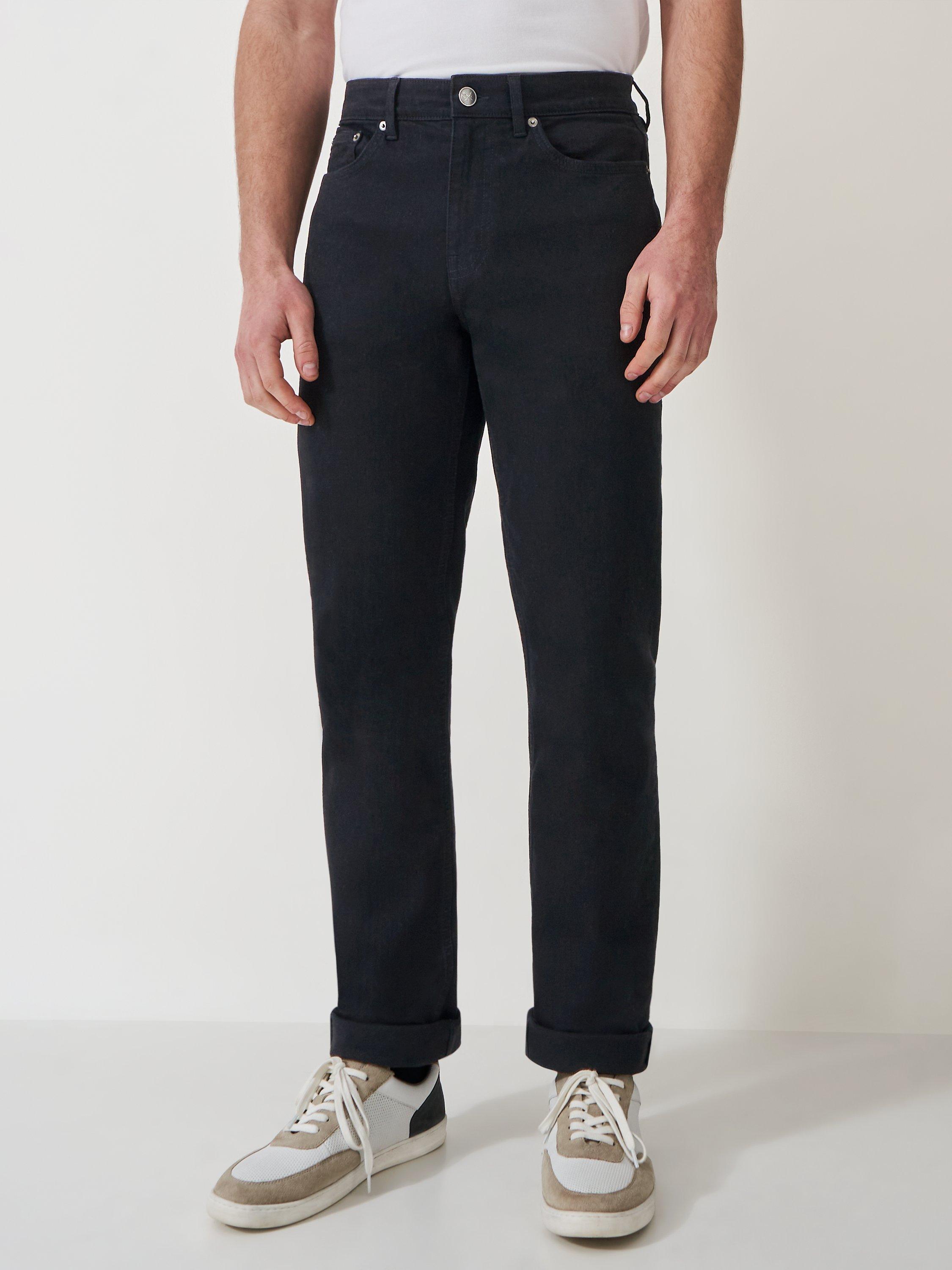 Product image 1 of 5, which shows Crew Clothing Spencer Slim Leg Jeans, Black, 30R