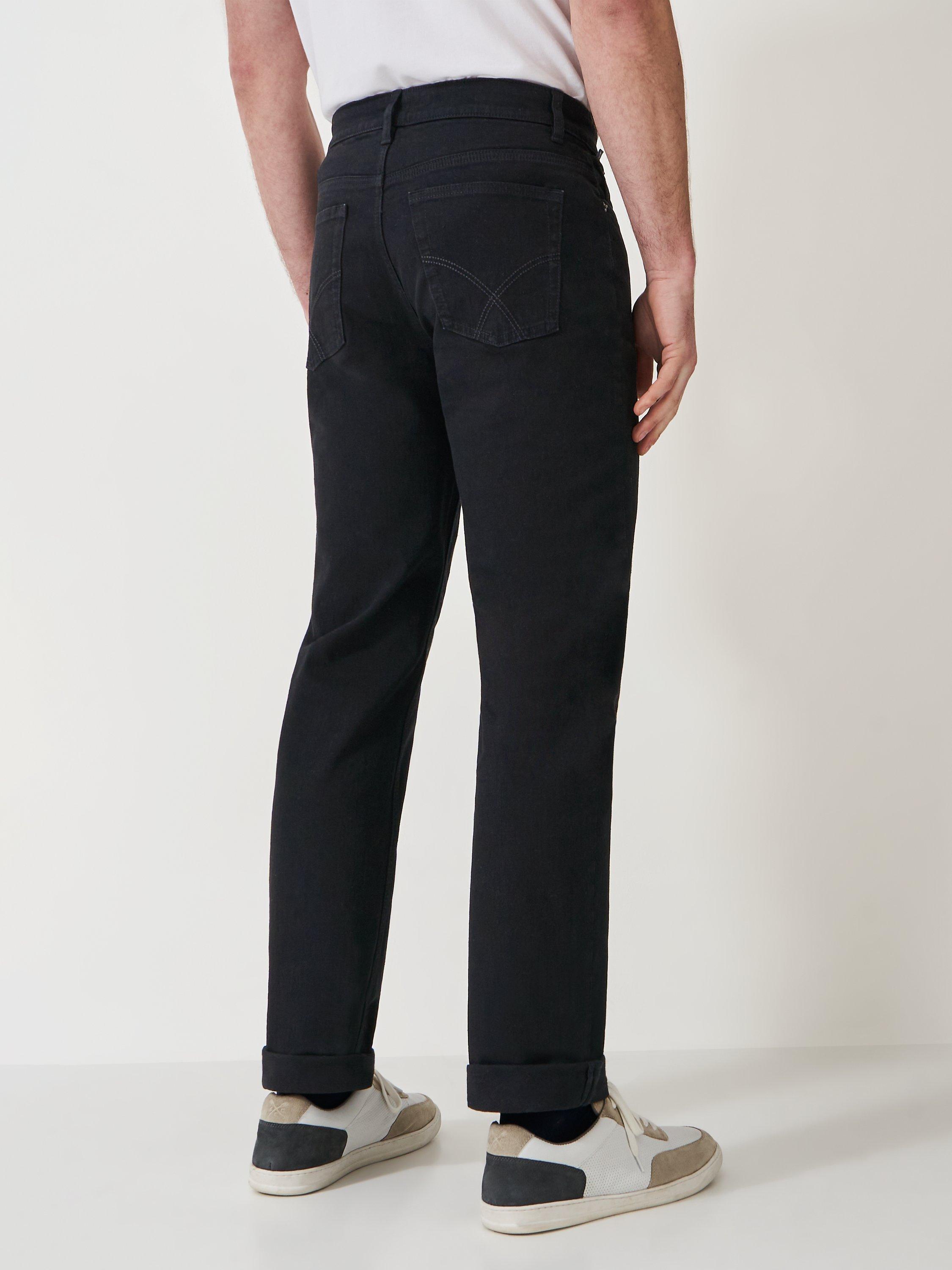 Product image 2 of 5, which shows Crew Clothing Spencer Slim Leg Jeans, Black, 30R